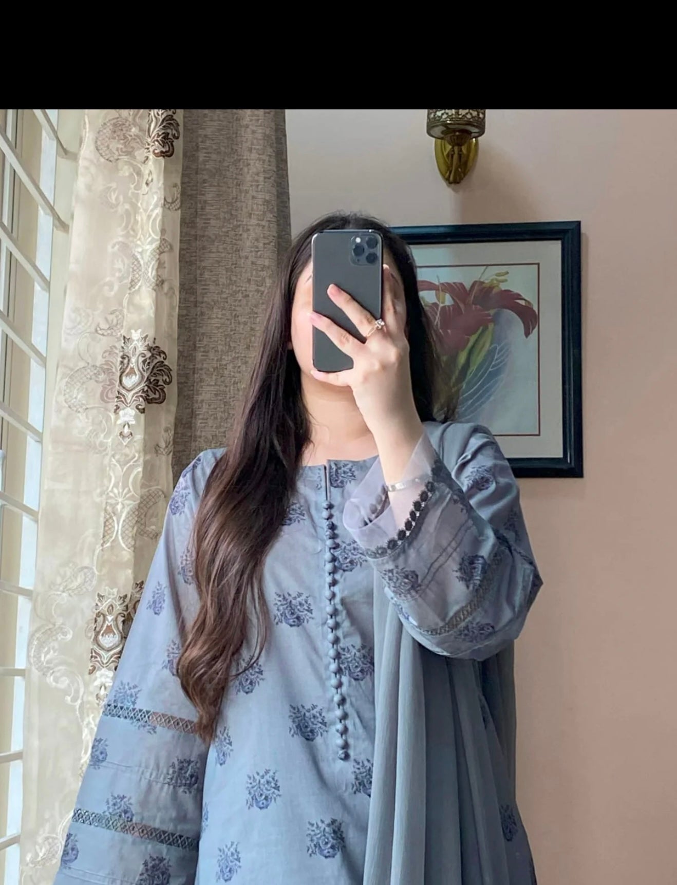 3 Piece - Lawn Printed Dress With Shalwar
